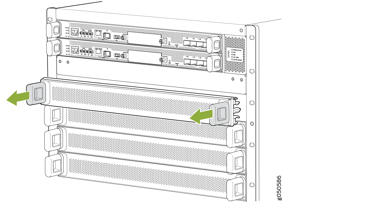 Removing the Cover for a Line Card