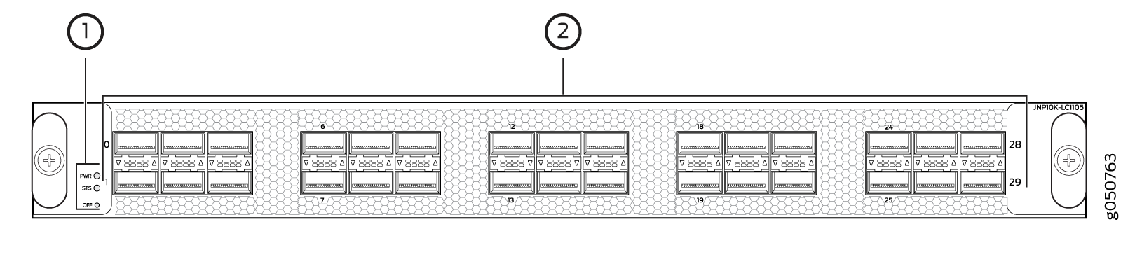 QFX10000-30C-M Port Panel