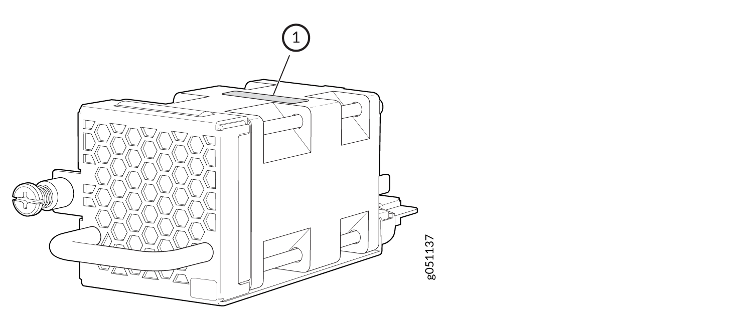 Technical line drawing of a vehicle battery with a hexagonal pattern, handle, and terminal, labeled as key part 1.