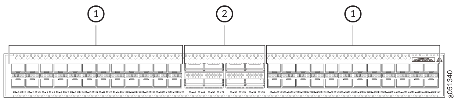 Technical diagram of a server rack with labeled sections and components, including part number g051340.