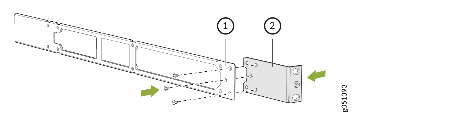 Attach the Recessed Mounting Bracket to the Side Rail