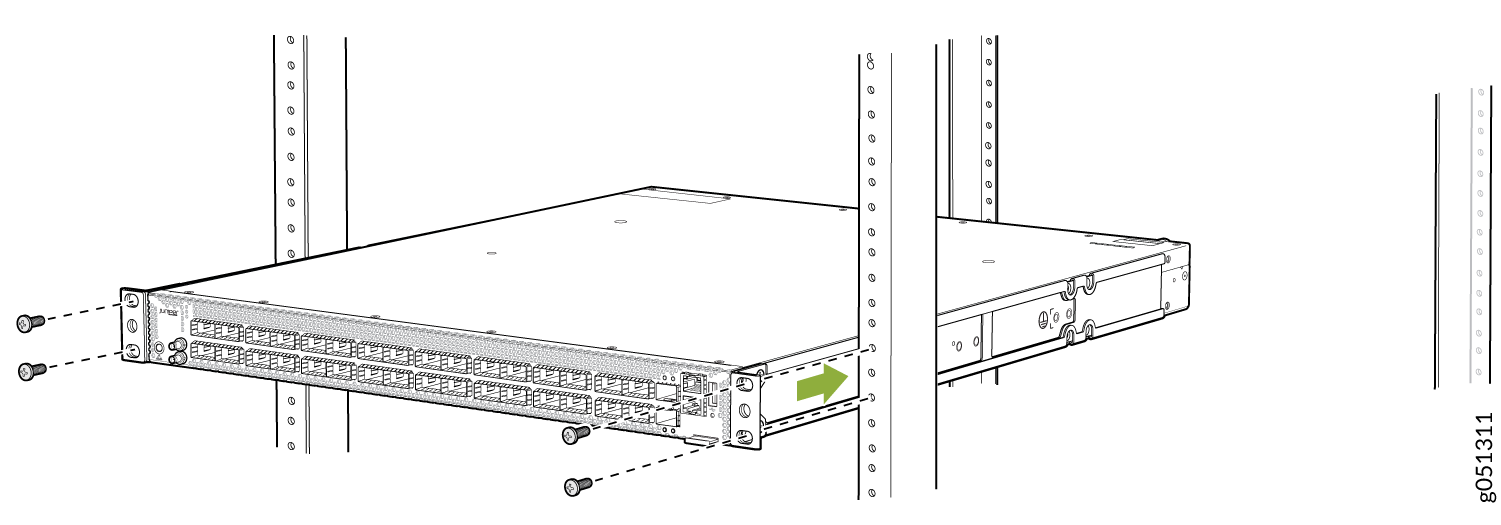 Attach QFX5130-32CD/QFX5130E-32CD to the Rack