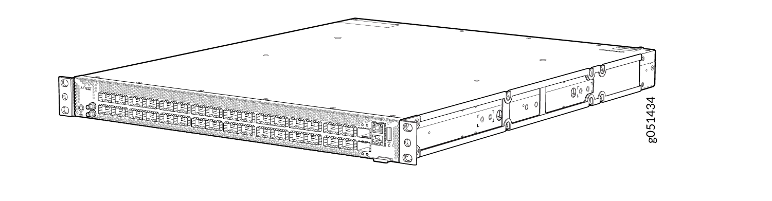 Rack-mounted network switch with multiple Ethernet or fiber optic ports for data center use.