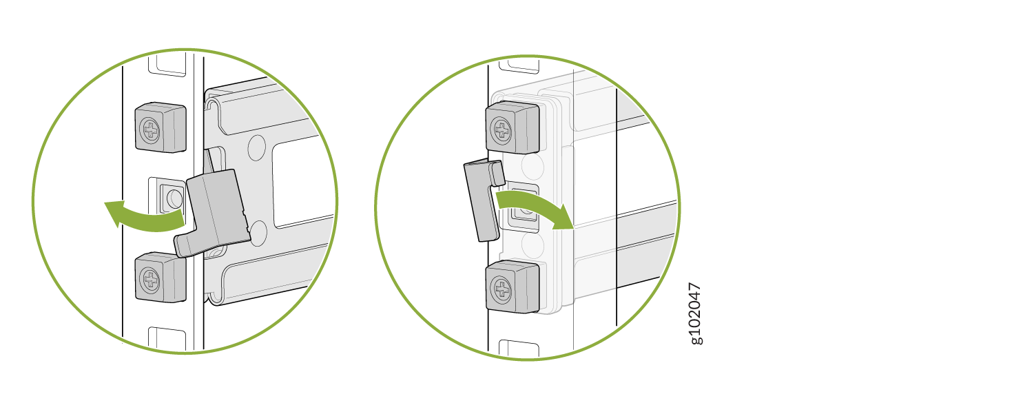 Front Mounting Rail's Lock Latch