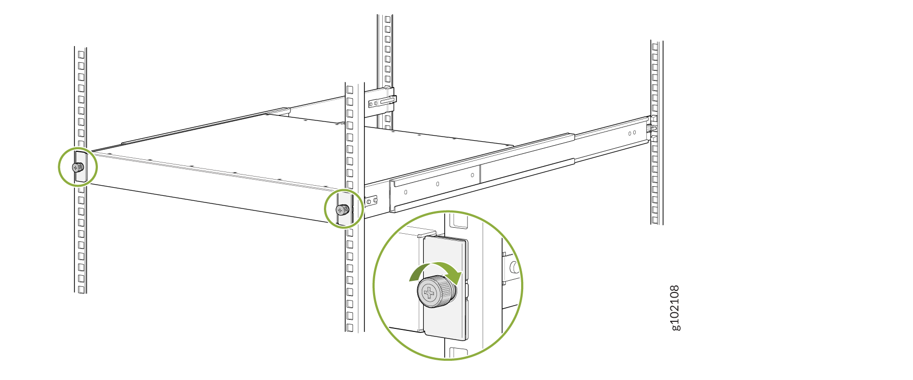 Front Mounting Rail's Lock Latch