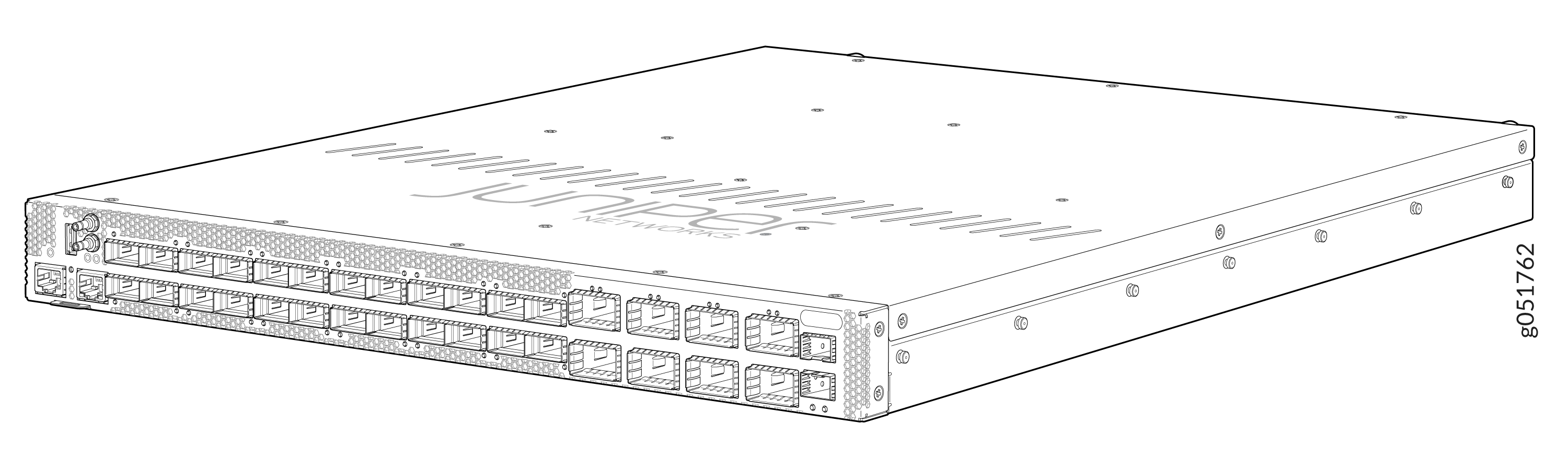 Front View of the QFX5140 Switch
