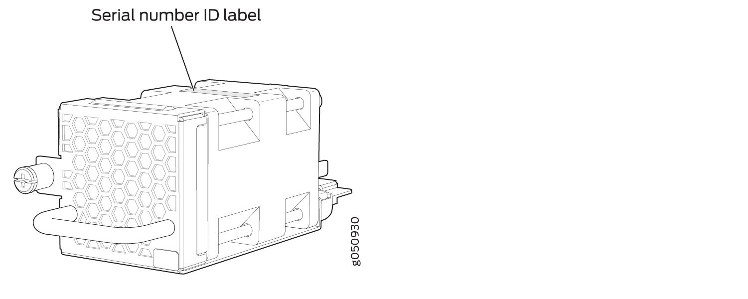 Technical illustration of a component with hexagonal pattern and connectors, serial number g050930.