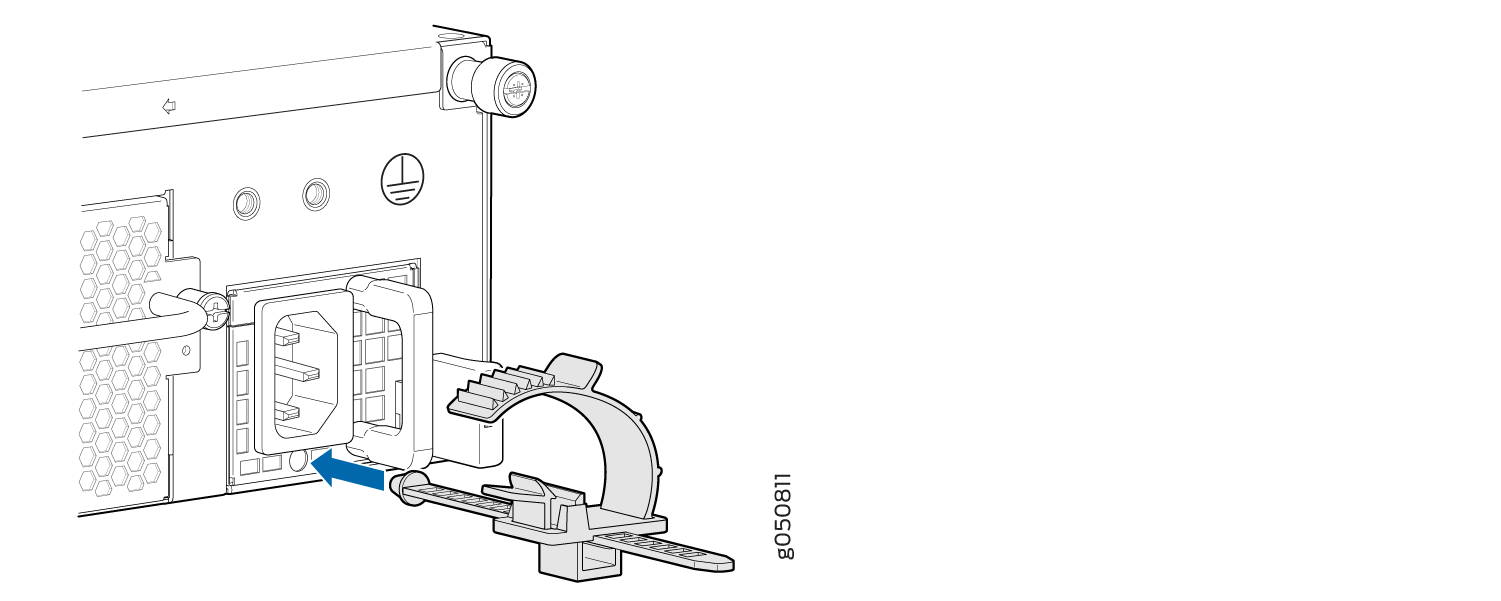 Attaching a Cord Retainer to the AC Power Supply