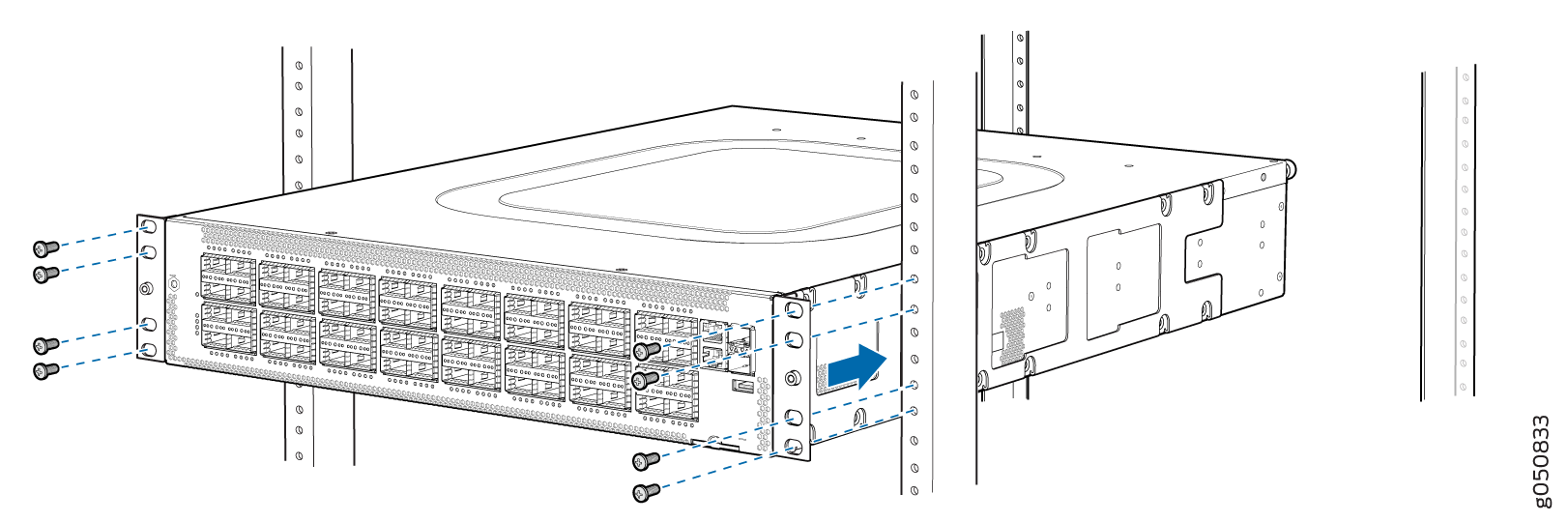 Attach Chassis to the Mounting Rack