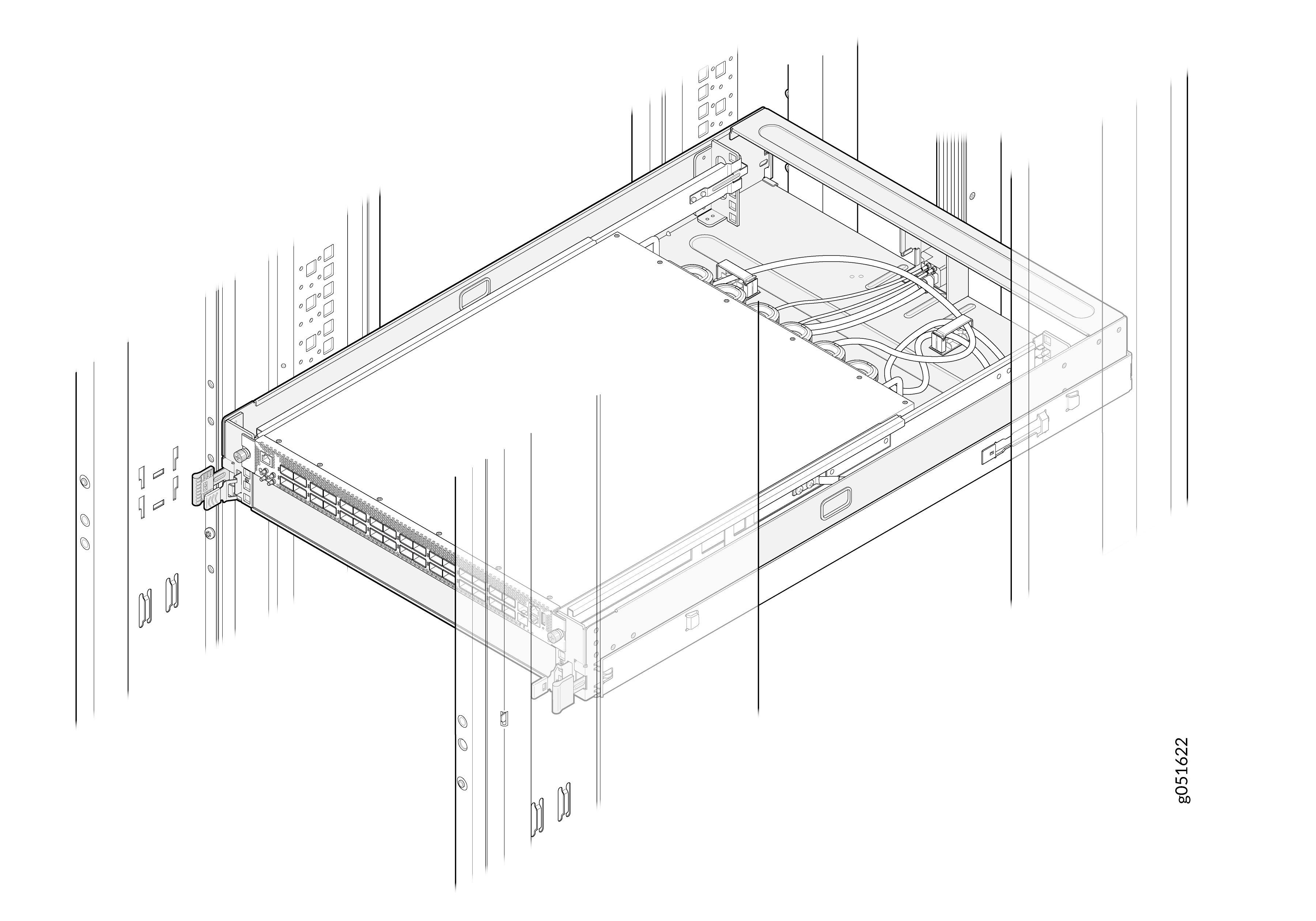 Fully Inserted Switch-Tray Assembly