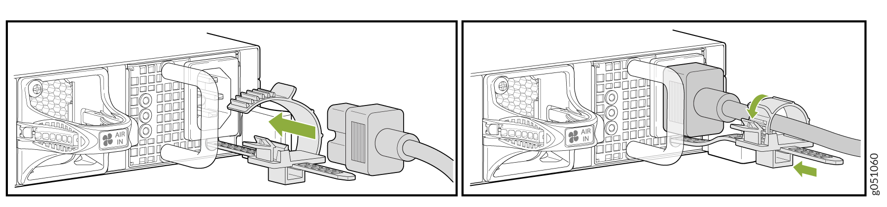 Attaching the Power Cord Retainer