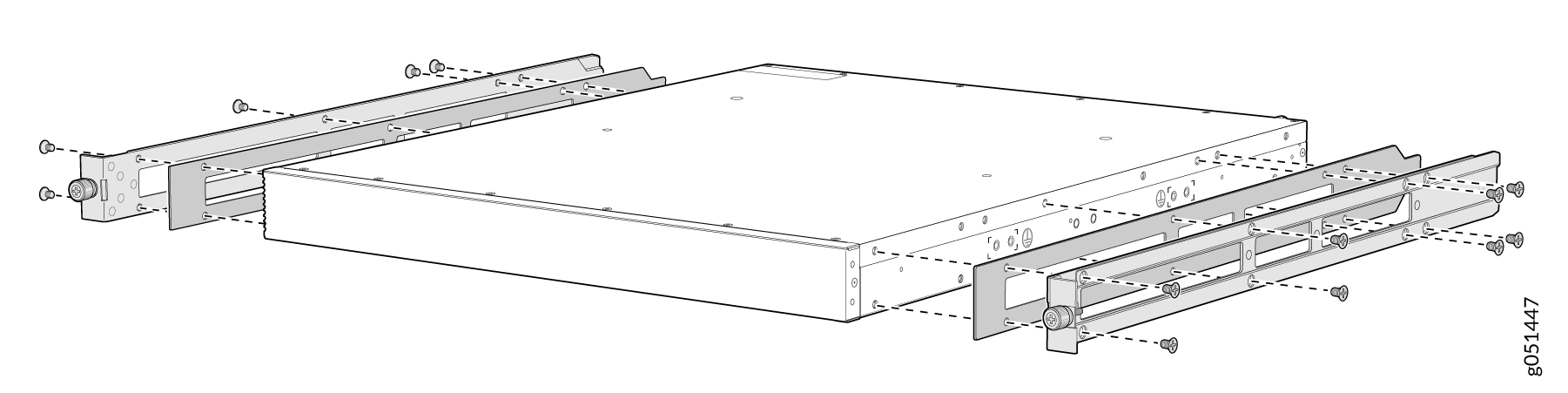 Attach the Spacers and the Mounting Brackets to the Device