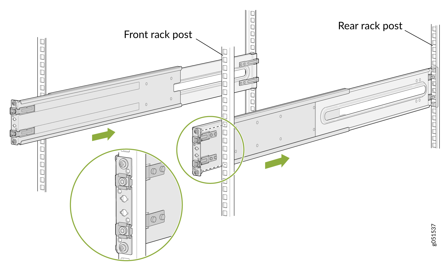 Install the Front Mounting Rails