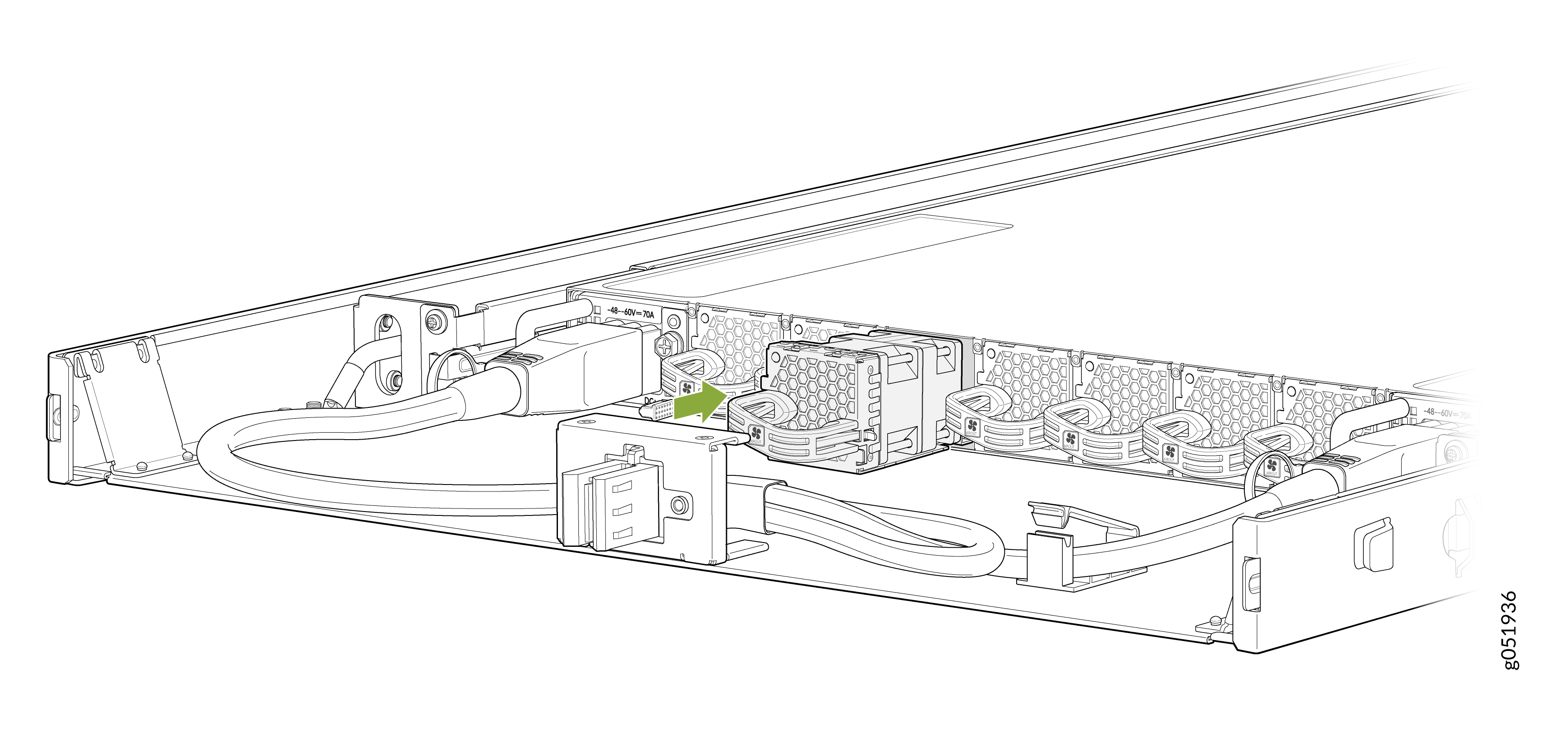 Install a Fan Module in the QFX5241-32OD-T1 Switch While Off-Rack