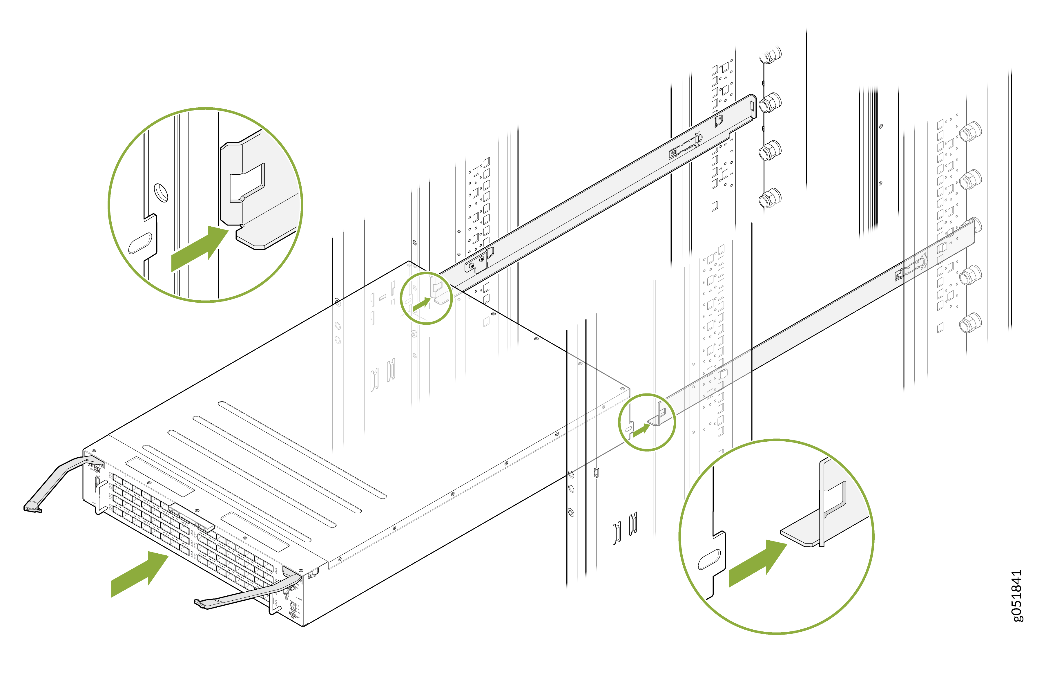 Slide the Switch into the Rack