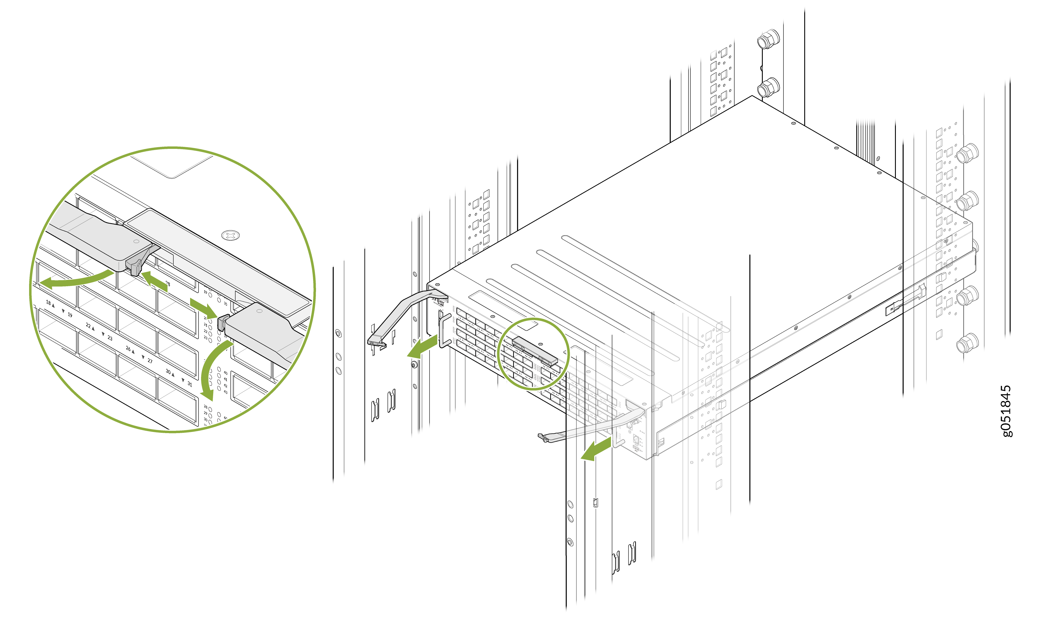 Release the Ejector Lock and Slide the Switch Out