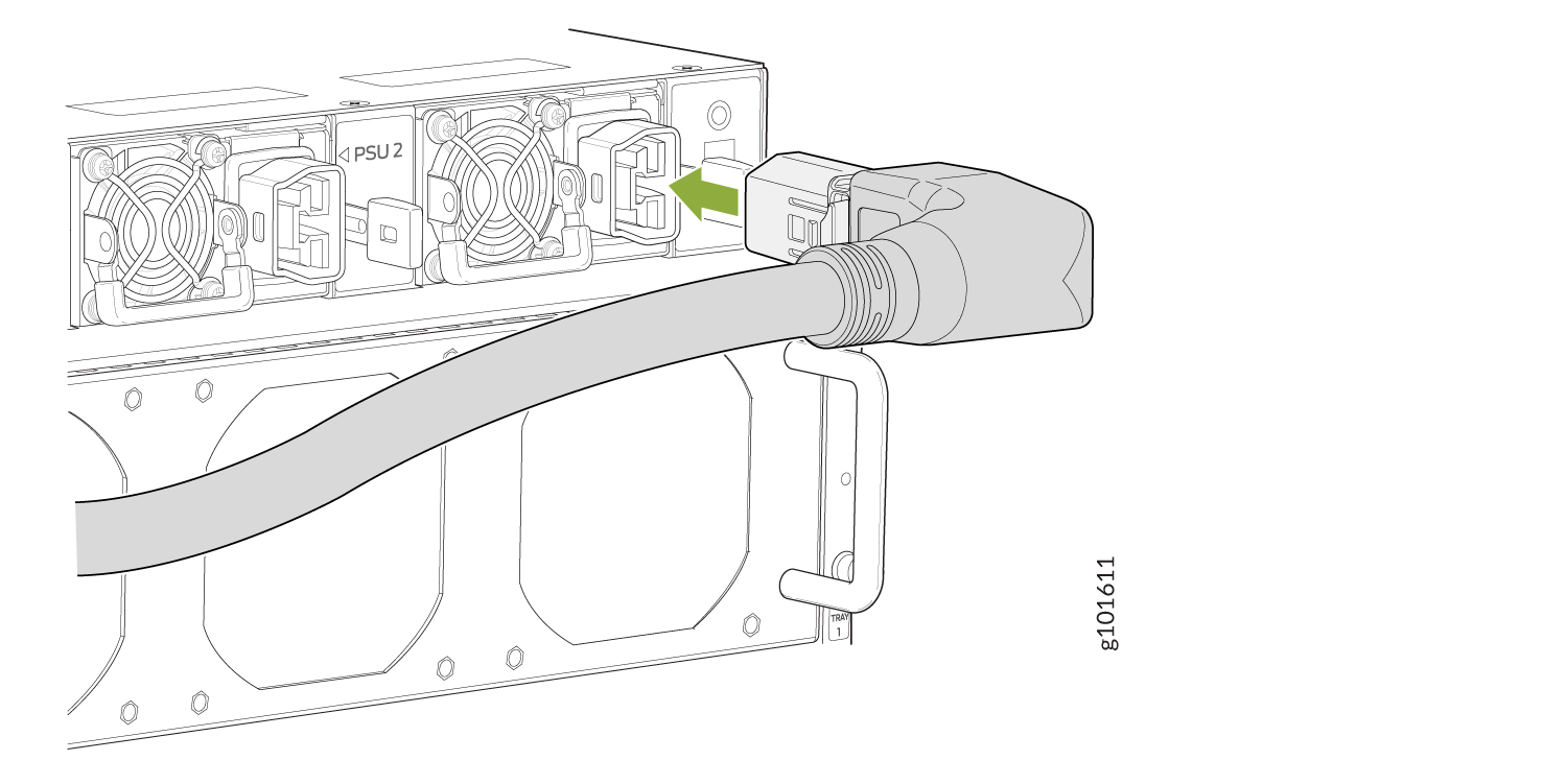 Connecting an AC Power Cord to the QFX5700