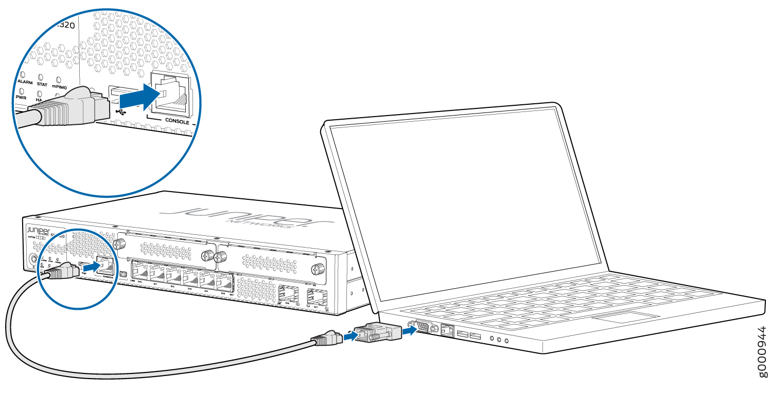 Connect to the Console Port on the SRX320