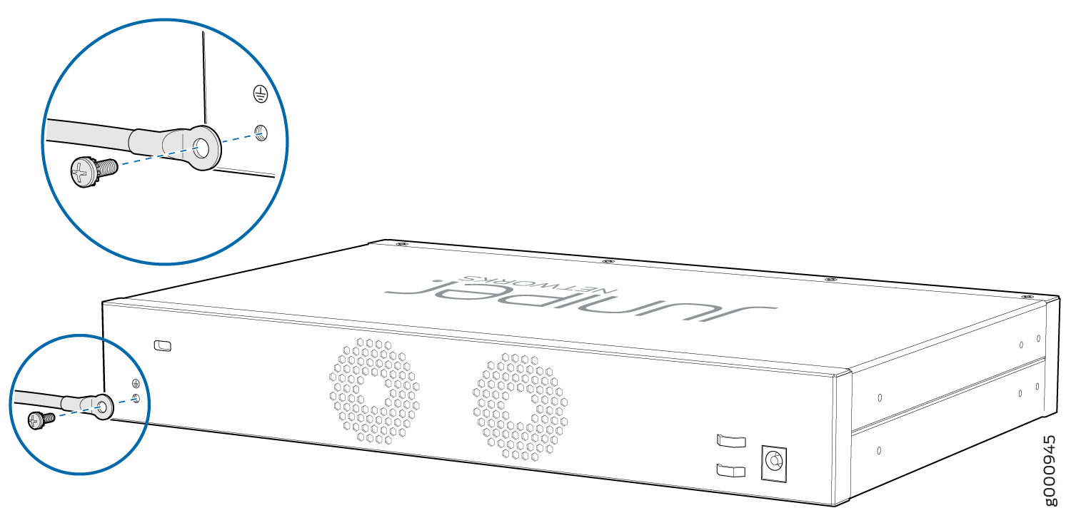 Connecting the SRX320 Firewall Grounding Cable