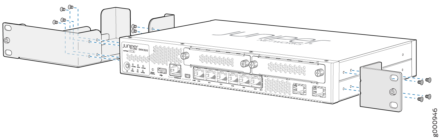 Positioning the Mounting Brackets (75 W Power Supply Adapter)