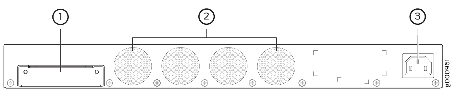 SRX340 Firewall Back Panel