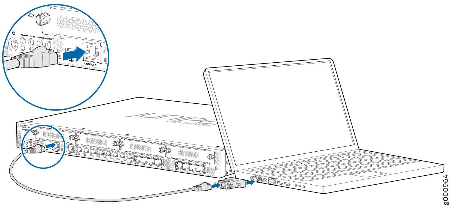 Connect to the Console Port on the SRX340