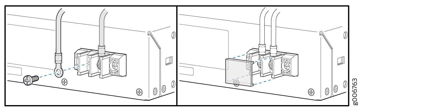 Connecting the SRX345 Firewall to a DC Power Supply