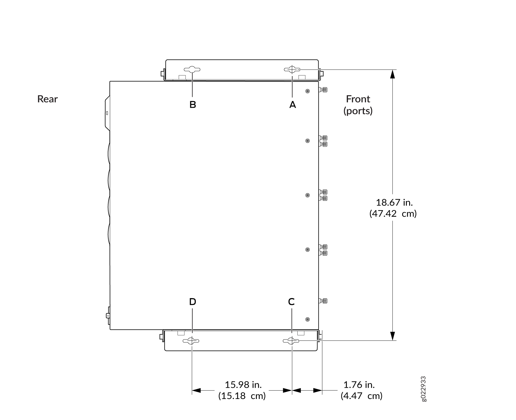 Measurements for Installing Mounting Screws