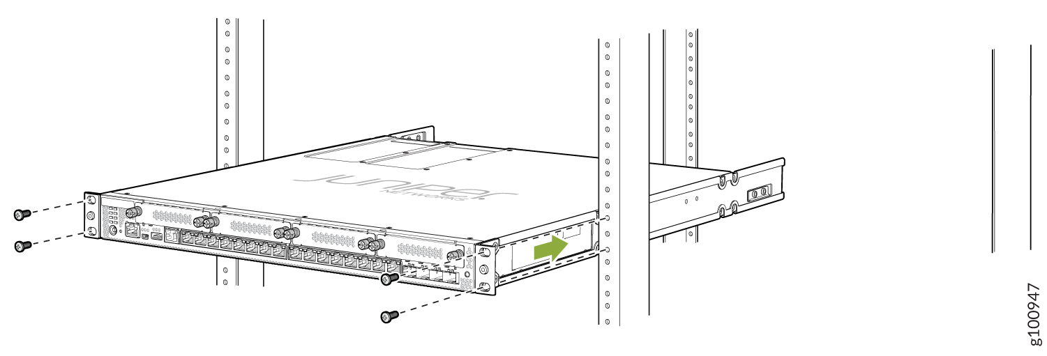 Securing the Device to the Rack