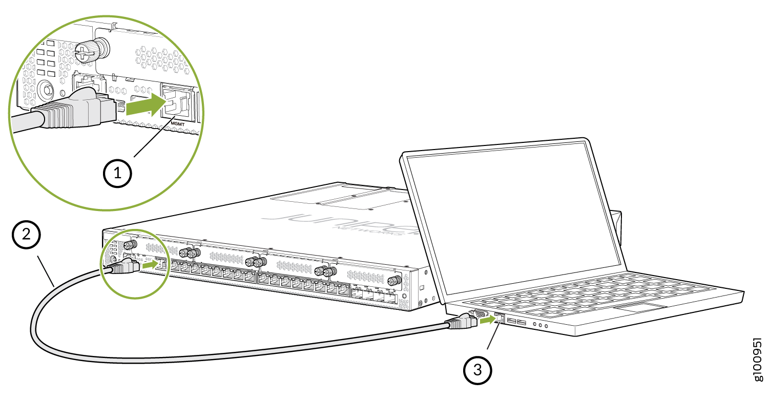 Connecting the SRX380 to a Management Device