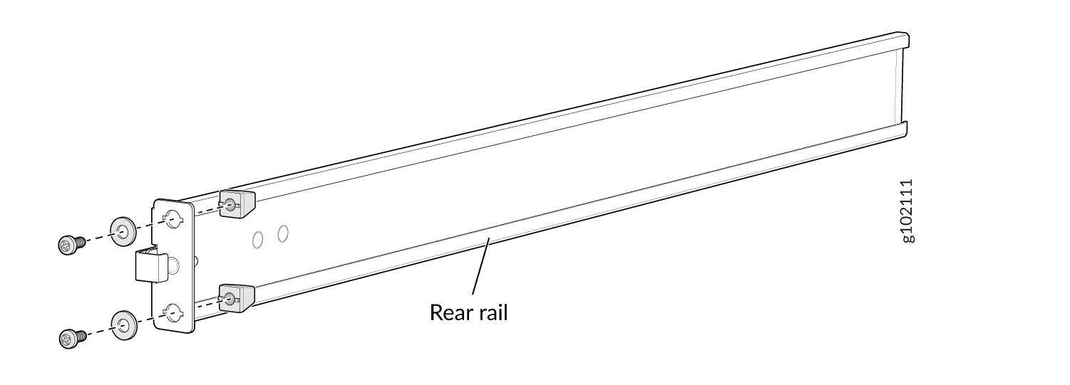 Removing the Guide Blocks from the Rear Mounting Rail