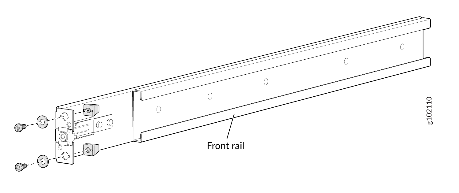 Removing the Guide Blocks from the Front Mounting Rail