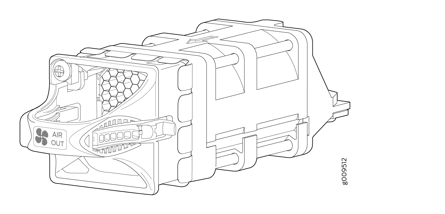 Technical line drawing of a component with 