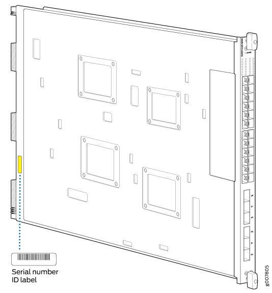 SRX5K-MPC3-40G10G Serial Number Label