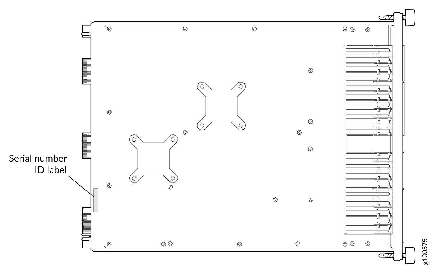 SRX5K-IOC4-10G Serial Number Label