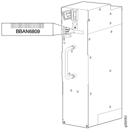 High-Capacity AC Power Supply Serial Number Label
