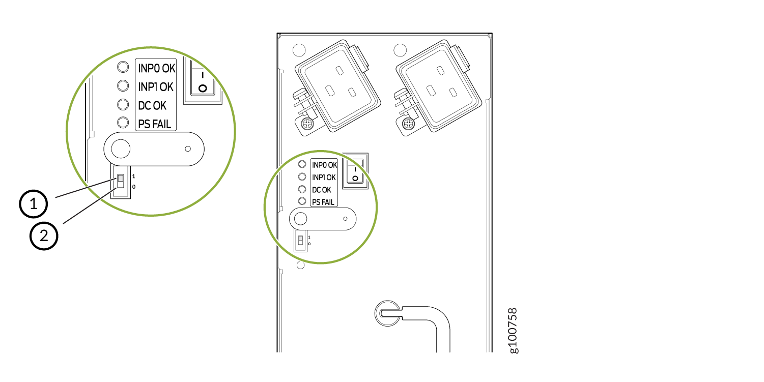 Setting the Input Mode Switch (DIP Switch) on High-Capacity Second-Generation AC PSM