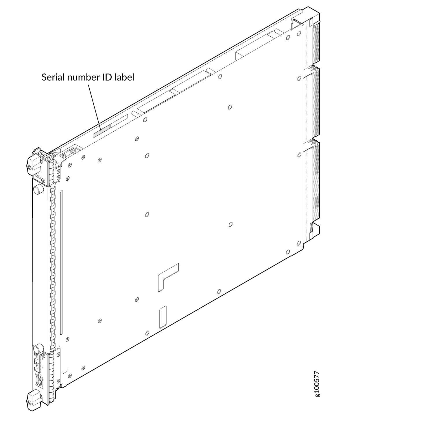 SRX5K-SCB4 Serial Number Label