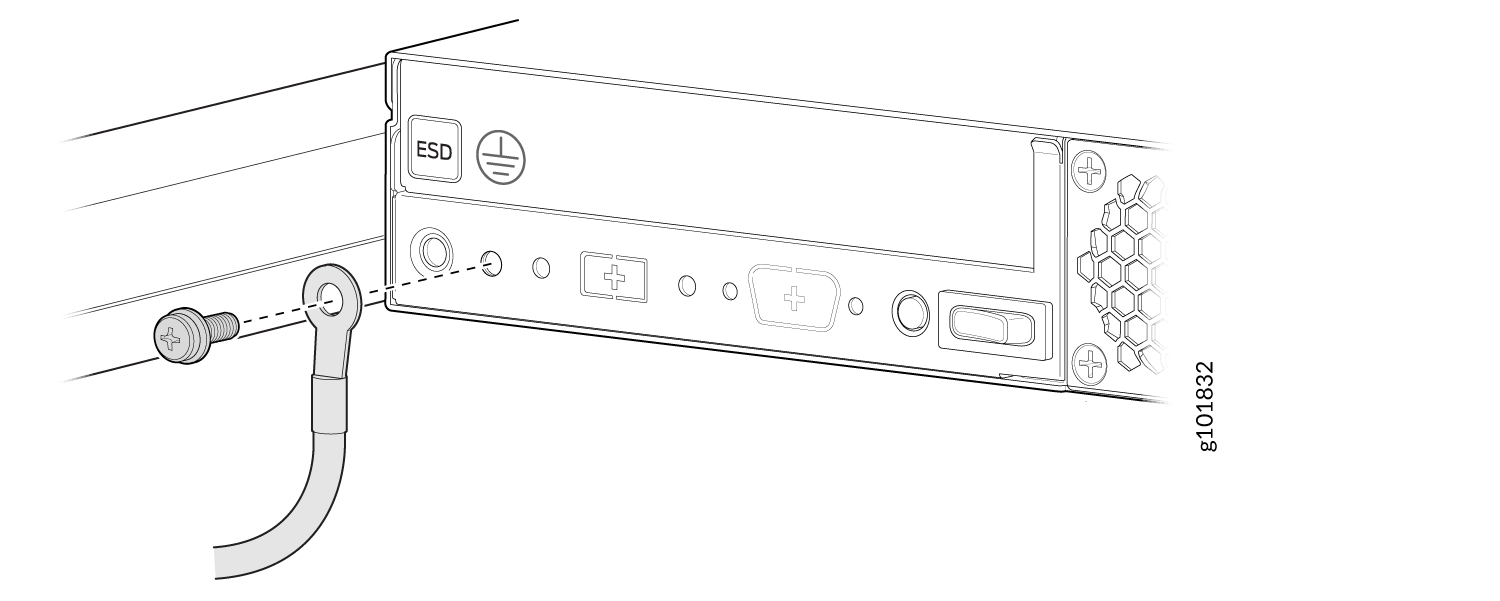 Connect the Grounding Cable to the SSR1300