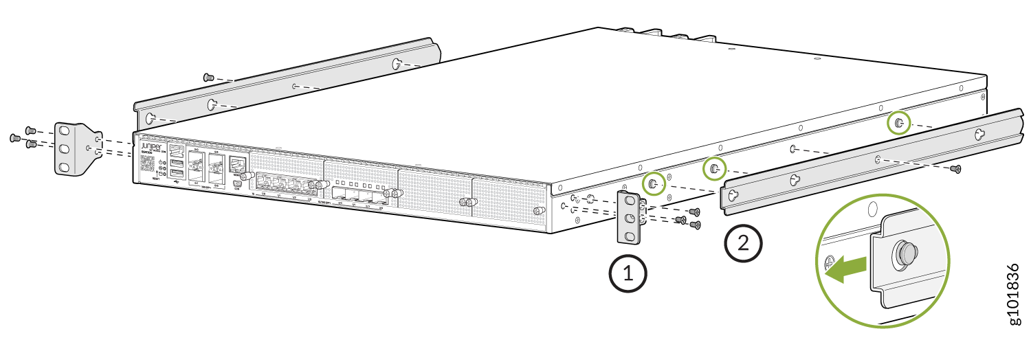 Install Front Mounting Brackets and Side Mounting Rails