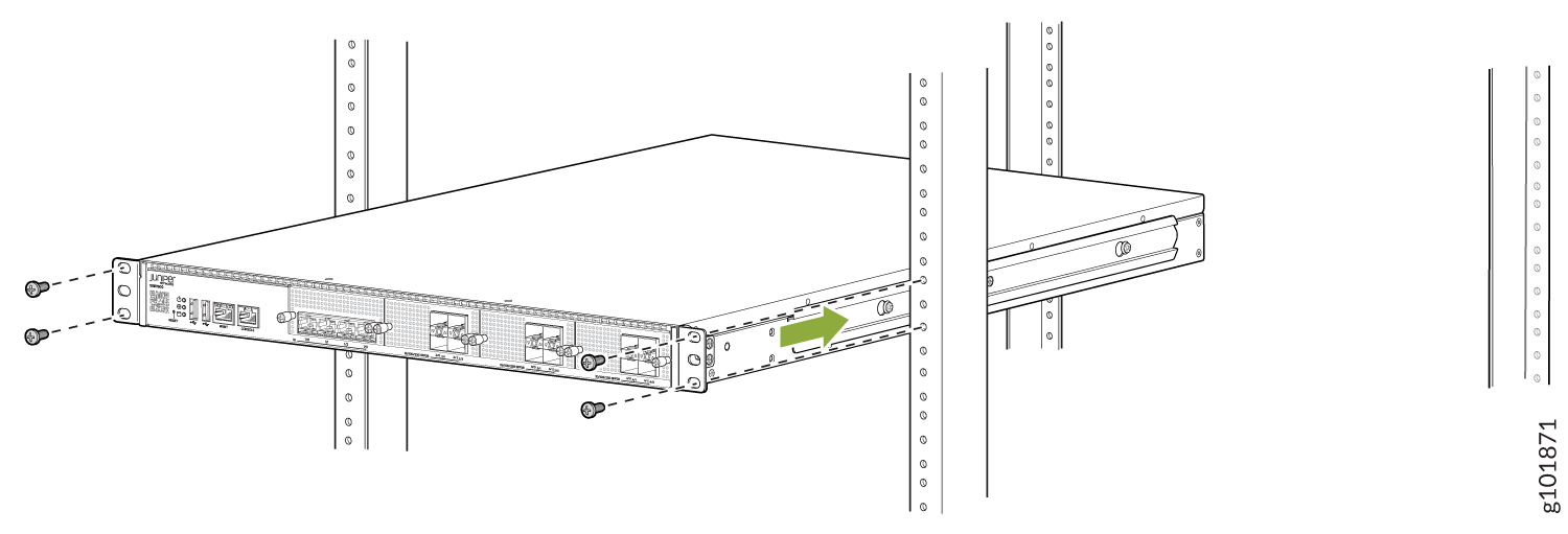 Install the SSR1500 Appliance in a Four-Post Rack