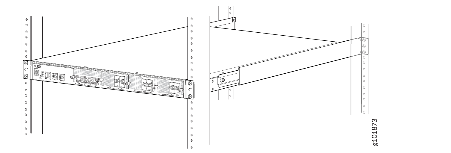 SSR1500 Appliance Installed in a Four-Post Rack