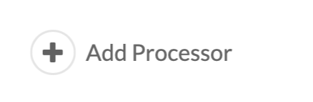 Add Processor button with plus symbol in circle.