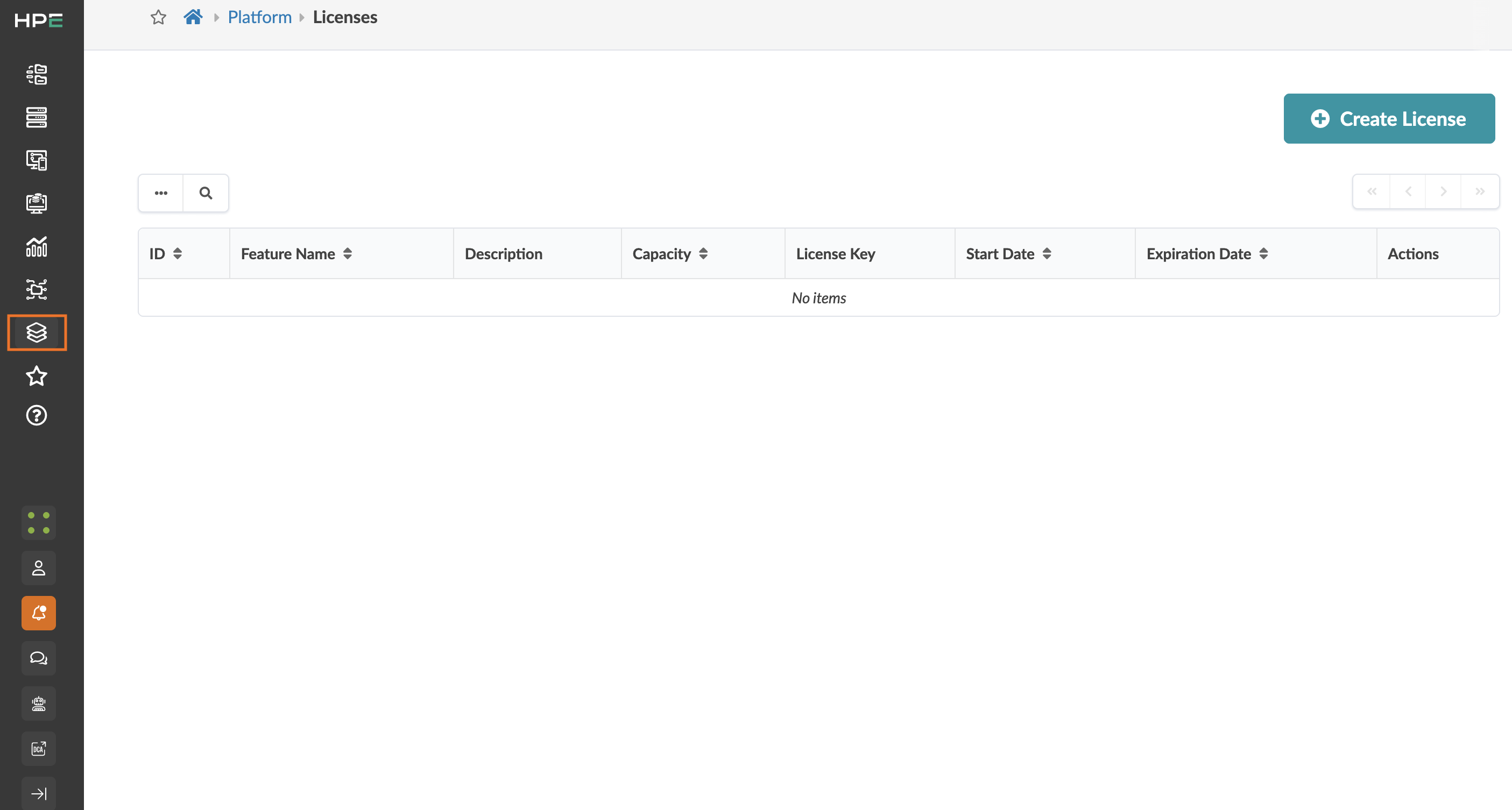 Juniper Apstra Licenses section showing active license details: ID TRIALJUNOS, Apstra Premium feature, start and expiration dates, and create license button.