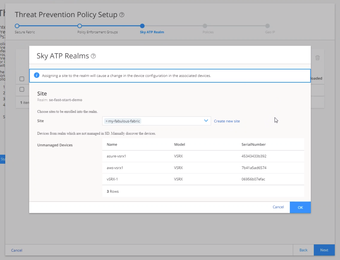 Assign Site to a Organization