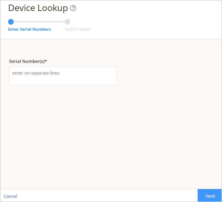 Device Lookup