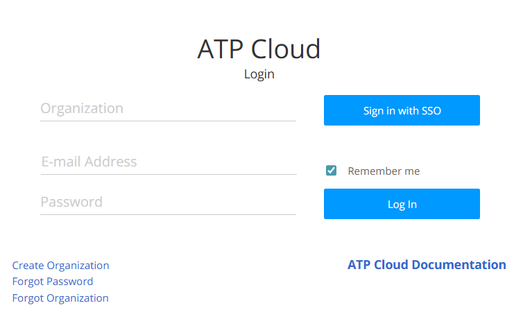 Juniper ATP Cloud Web UI Login Page