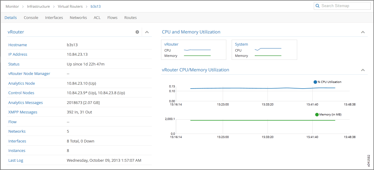 Individual vRouters—Details Tab