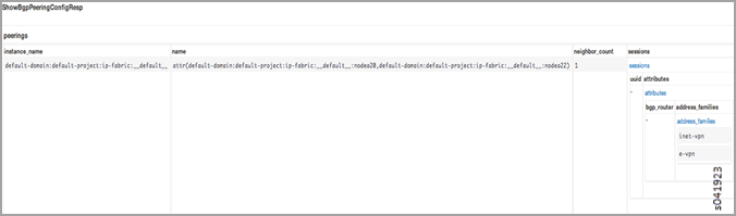 Sample Output, BGP Peering Config: