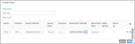 Create Policy Window